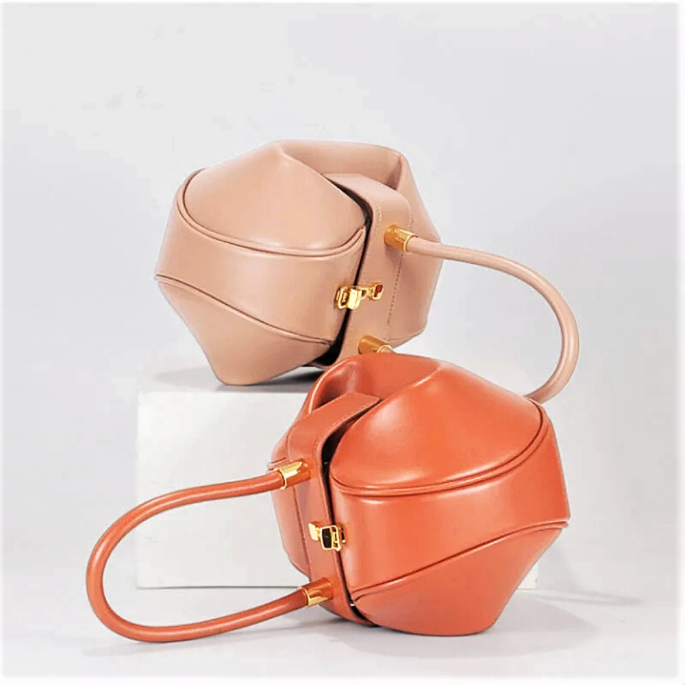 Mini Bag in Pelle di Vitellino a Doppio Strato