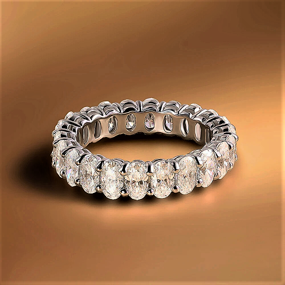 Fedina Eternity con Moissaniti taglio Ovale per ct 4,60