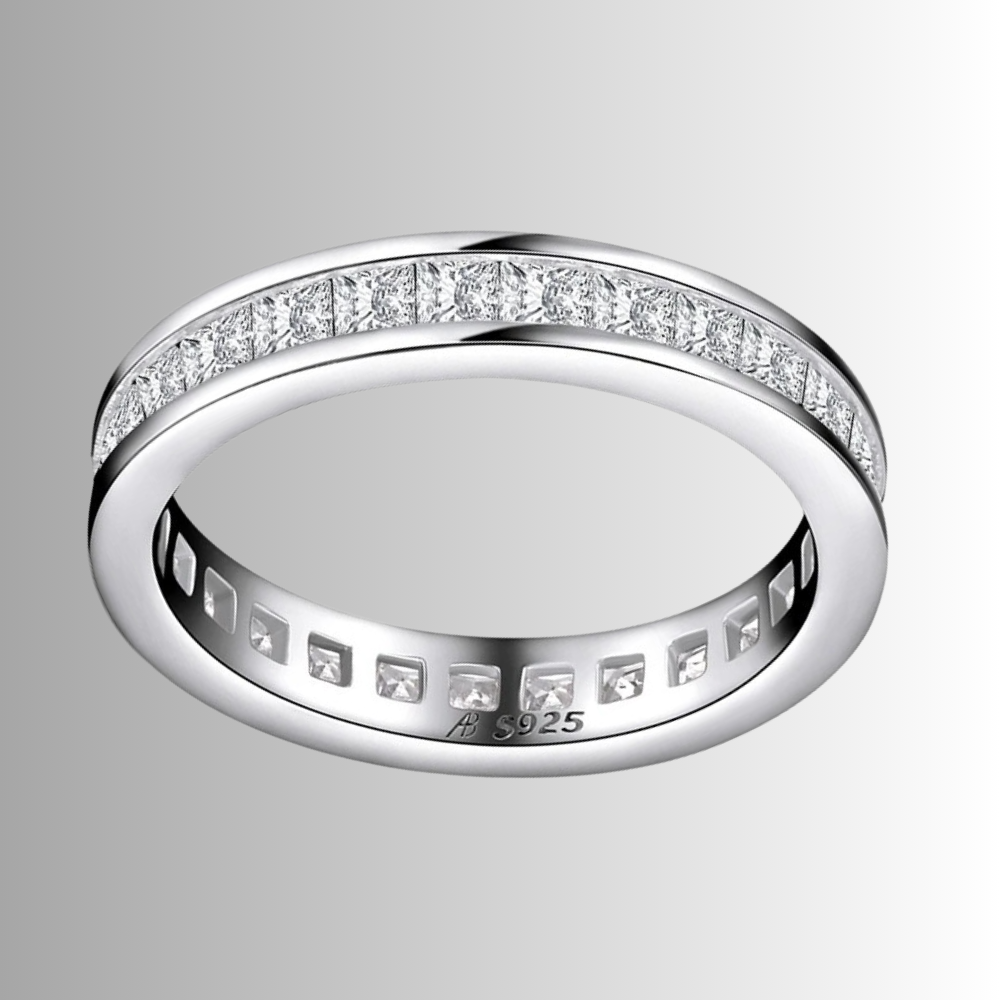 Eternity a Binario con Diamanti Coltivati Taglio Princess