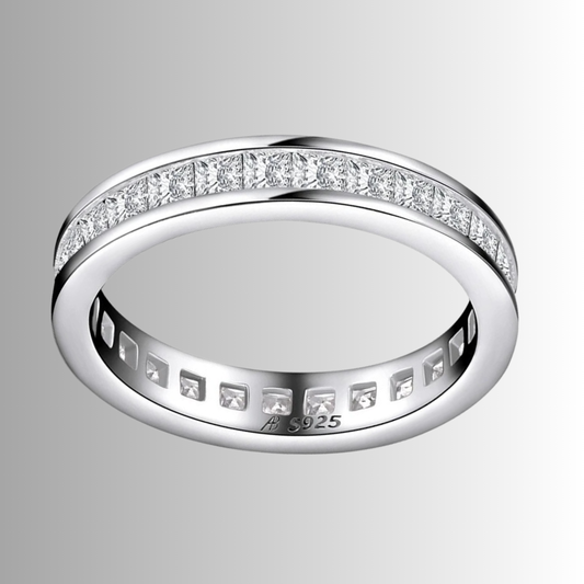 Eternity a Binario con Diamanti Coltivati Taglio Princess