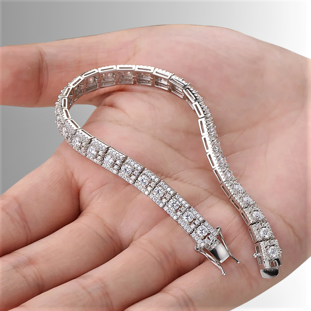 Bracciale a Segmenti in Moissanite D Color Certificata