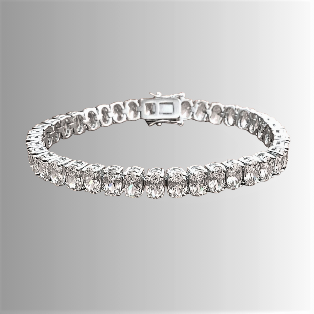Bracciale Tennis con Moissaniti Taglio Ovale
