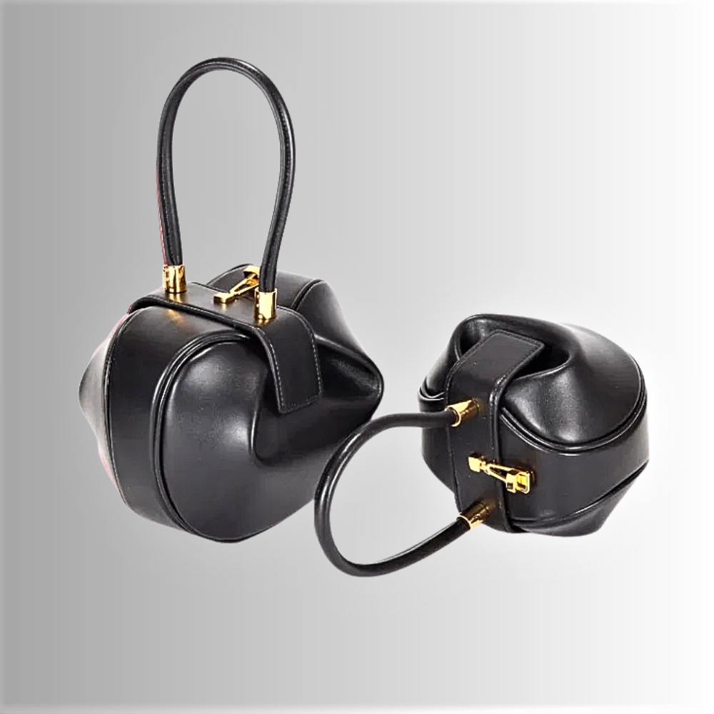 Mini Bag in Pelle di Vitellino a Doppio Strato