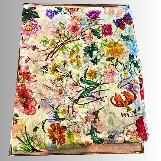 100% Mulberry Natural Silk Scarf Discover the Enchantment of Nature
