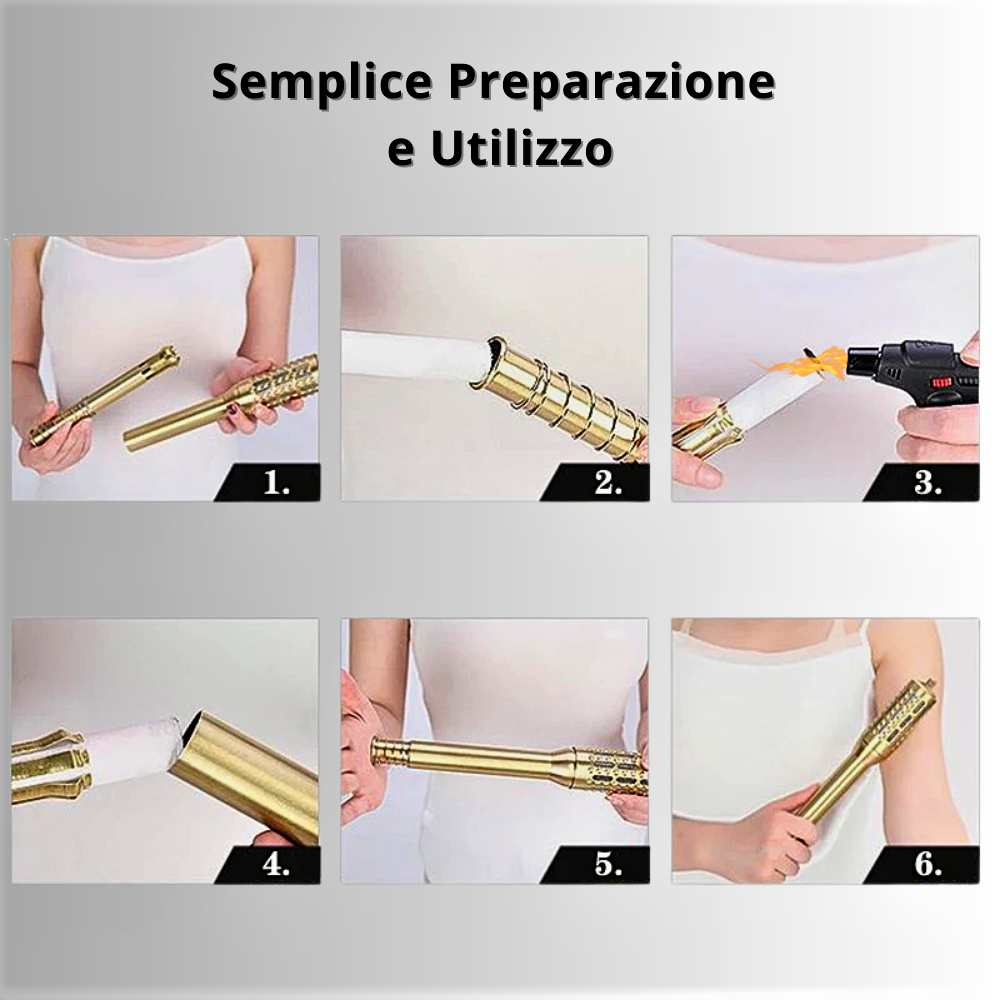 Braciere per Moxibustione con 10 candele di Moxa