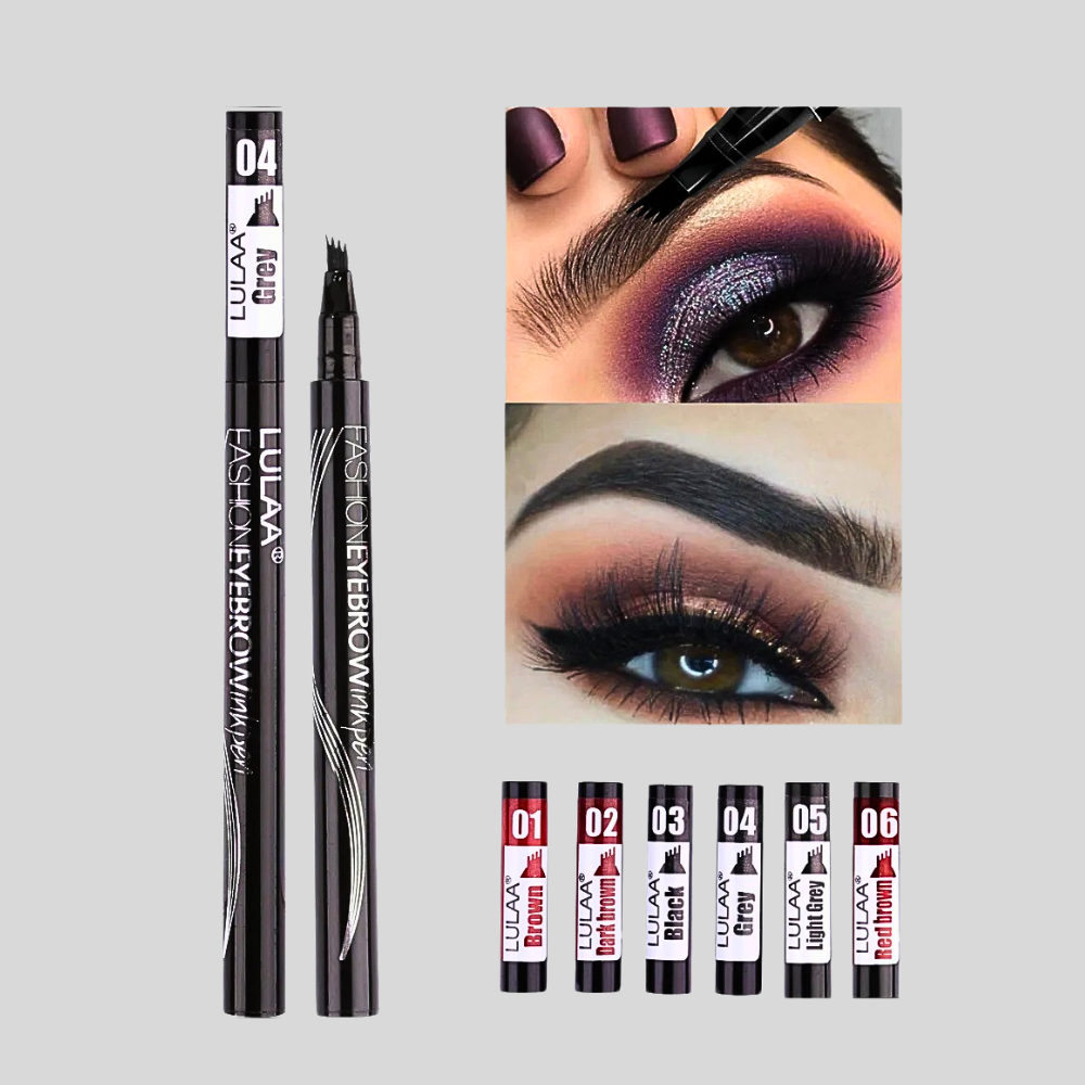 Matita Liquida per Sopracciglia a 4 Pennelli