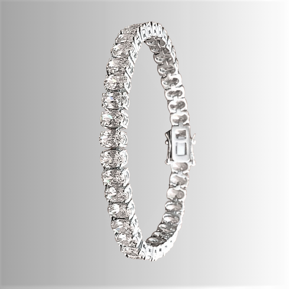 Bracciale Tennis con Moissaniti Taglio Ovale