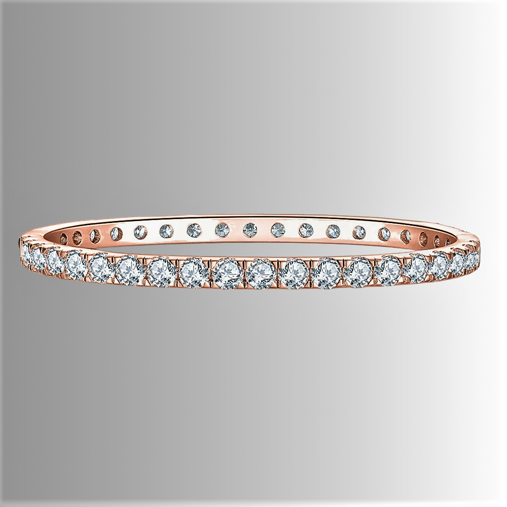 Bracciale Rigido Lux Eternity con Moissaniti D Color fino a 12 Carati