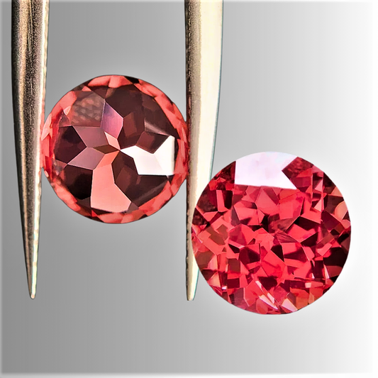 Zaffiro Padparadscha Lab Grown Taglio Brillante con Certificato