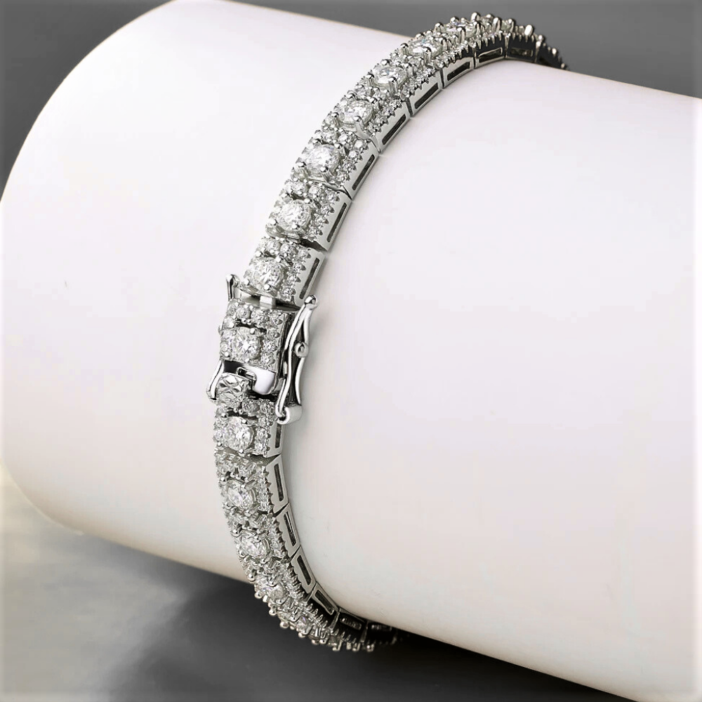 Bracciale a Segmenti in Moissanite D Color Certificata