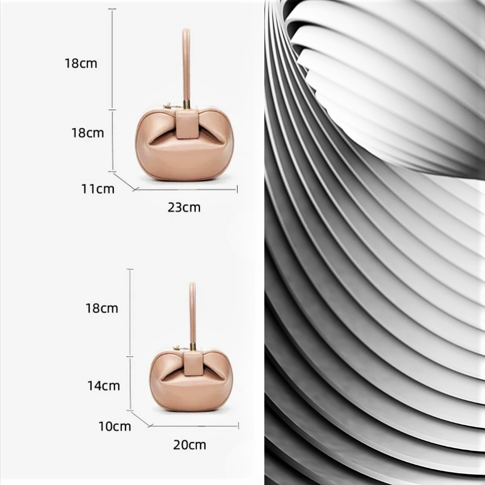 Mini Bag in Pelle di Vitellino a Doppio Strato