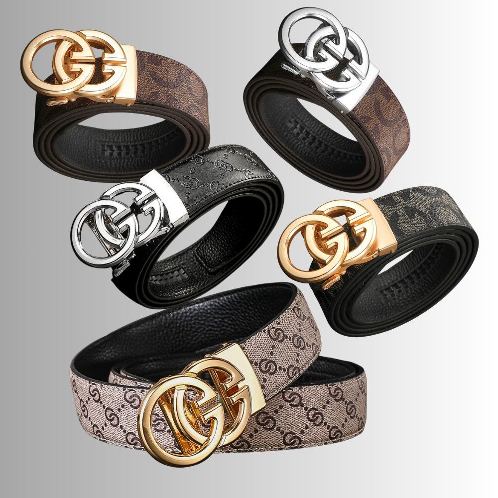 Cintura Unisex in Stile Gucci in Pelle di Vitellino