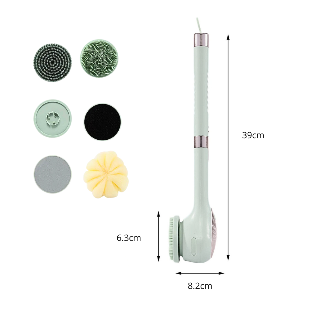 Spazzola Elettrica Esfoliante da Bagno a 5 testine