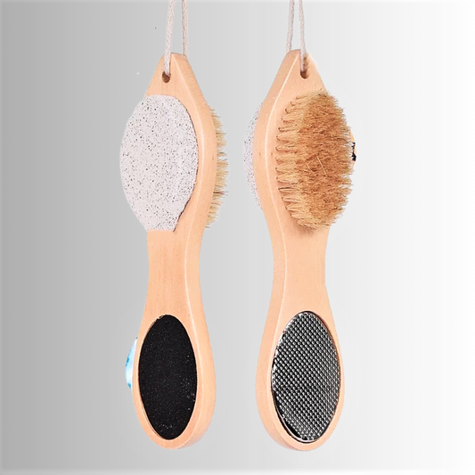 Spazzola in Legno per Pedicure Multiuso 4 in 1