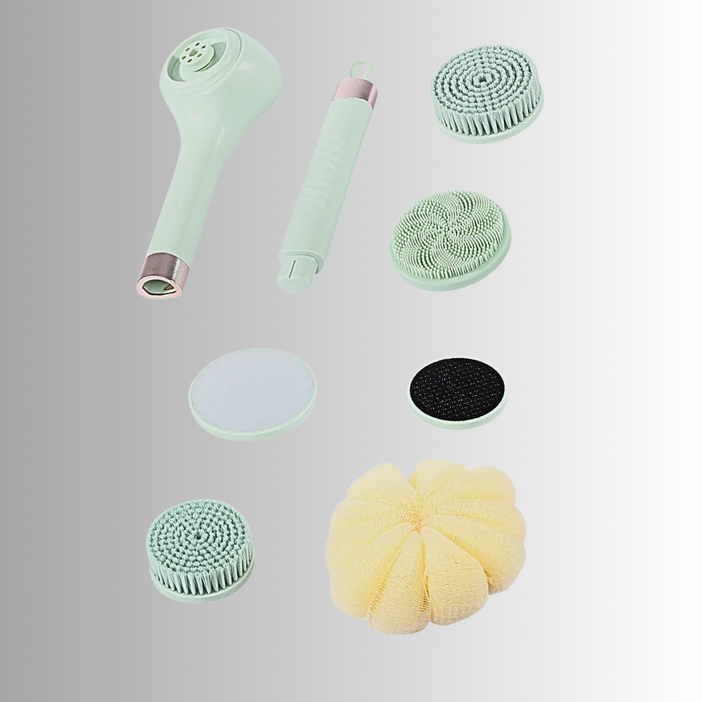 Spazzola Elettrica Esfoliante da Bagno a 5 testine