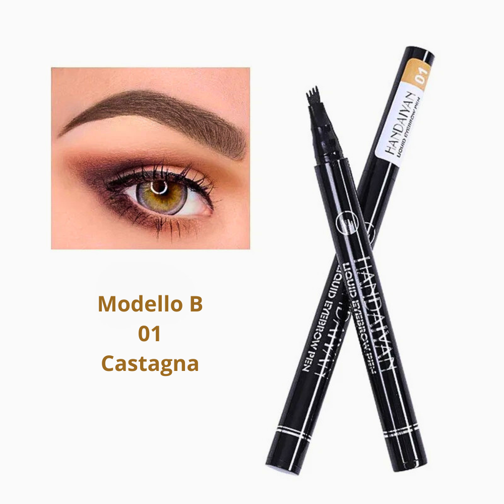 Matita Liquida per Sopracciglia a 4 Pennelli