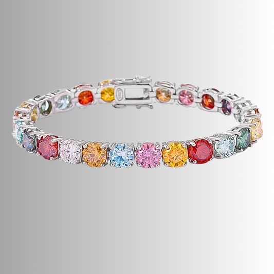 Bracciale Tennis con Moissaniti Multicolor
