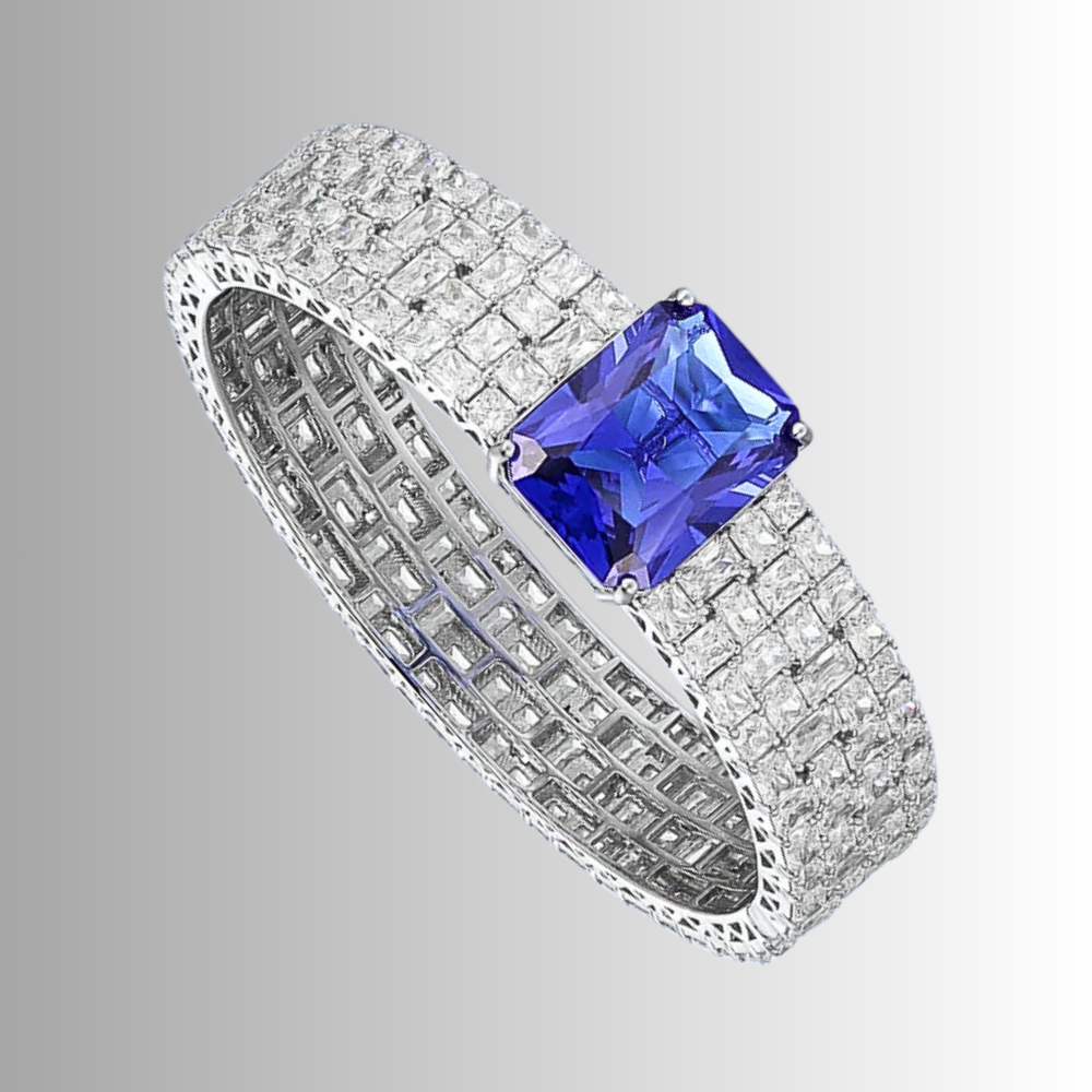 Bracciale Rigido a Fascia con Gemme Premium
