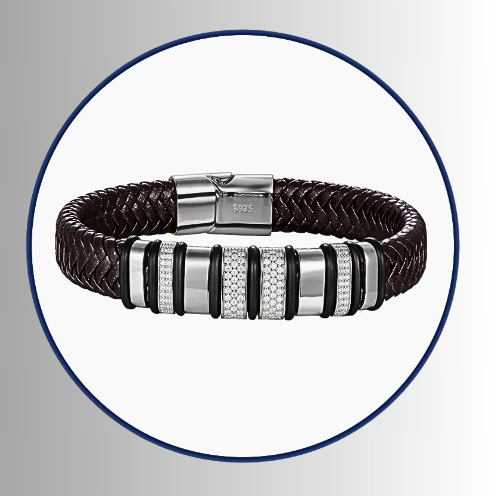 Bracciali in vera pelle con Moissaniti per ct 1,20