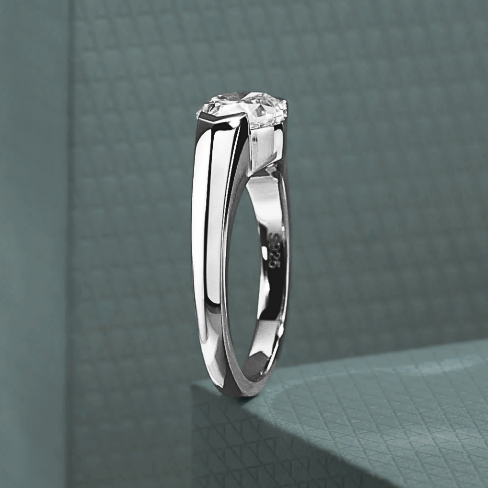 Fede con Moissanite Taglio Goccia di ct 2,50