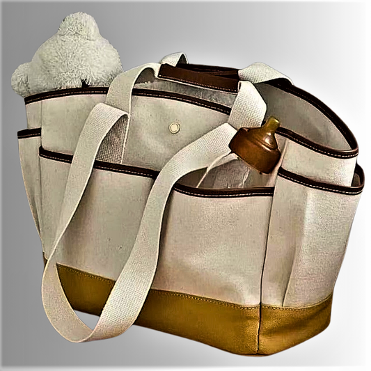 Bolso de lona con múltiples compartimentos, espacio y estilo