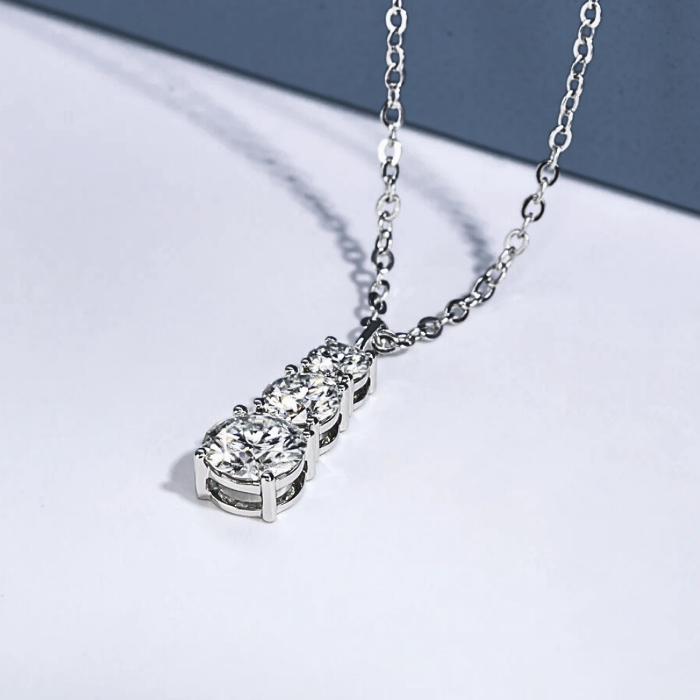 Collana Trilogy con Moissaniti per ct 1,80