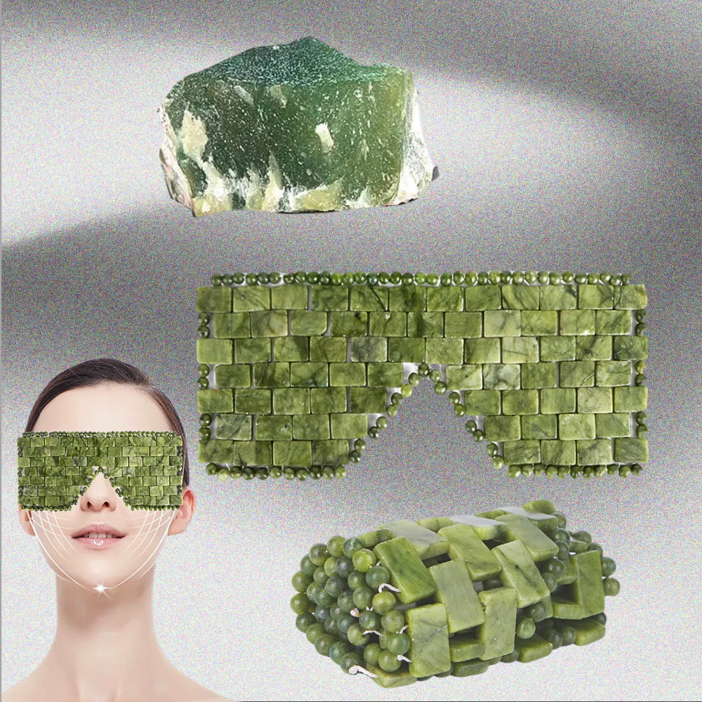 Maschera Occhi in Giada Naturale per Crio/Termoterapia