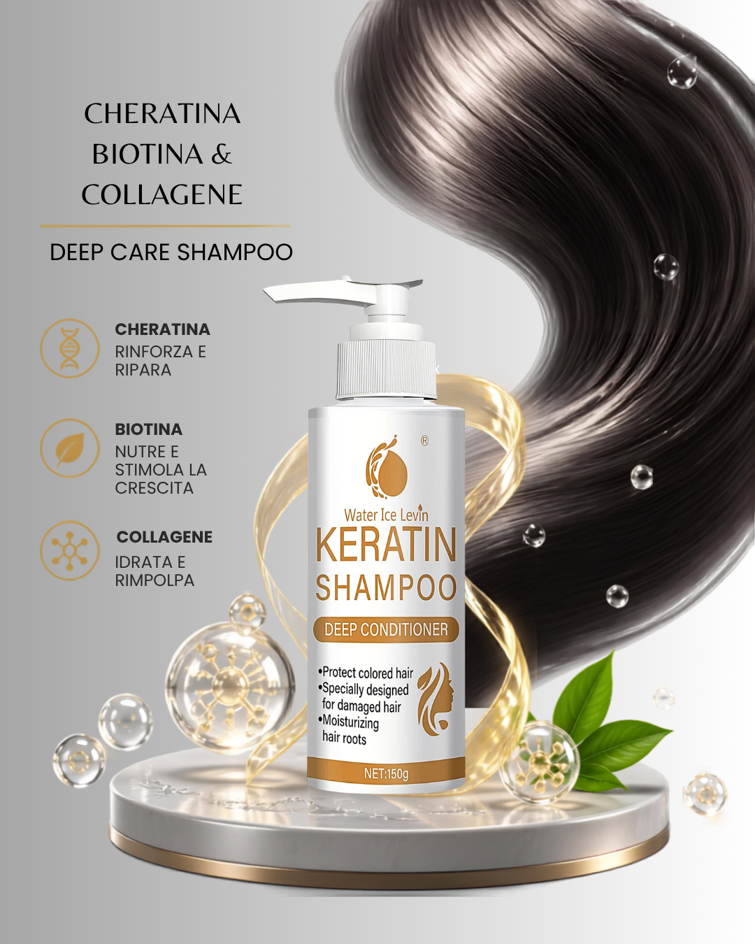 Shampoo alla Cheratina, Biotina e Collagene
