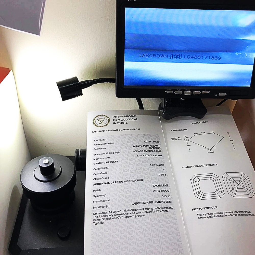 Diamanti Lab Grown Taglio Asscher da ct 1,00 a ct 5,00