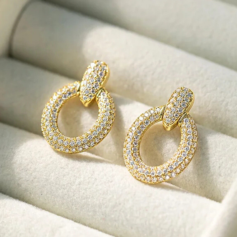 Orecchini Pendenti con Pavè di Moissaniti per ct 5,00