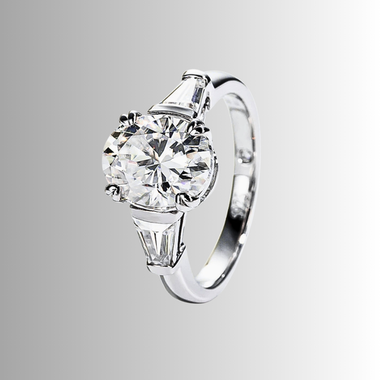Trilogy con Moissanite Taglio Ovale e Teepers per ct 3,80