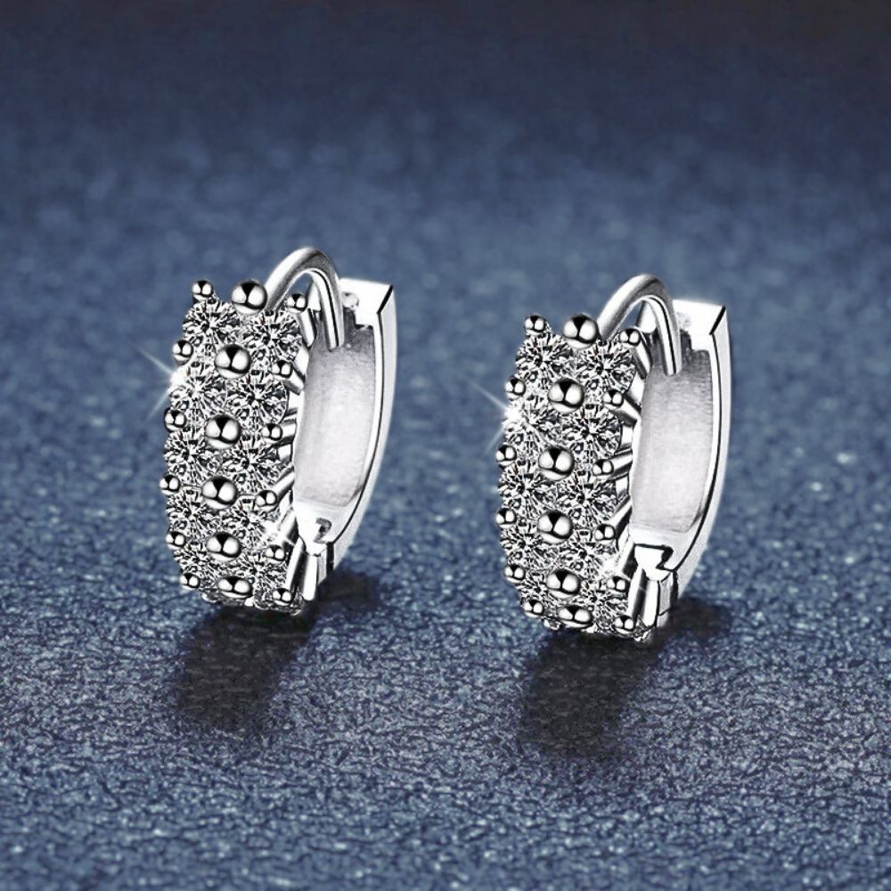 Orecchini a Doppia Striscia con Moissaniti per ct 0.72