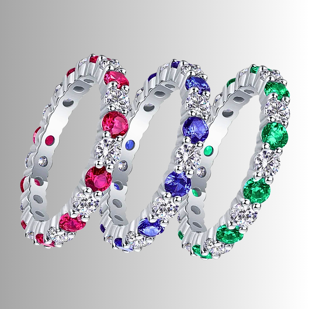 Eternity con Moissaniti Bicolore da mm 3,00