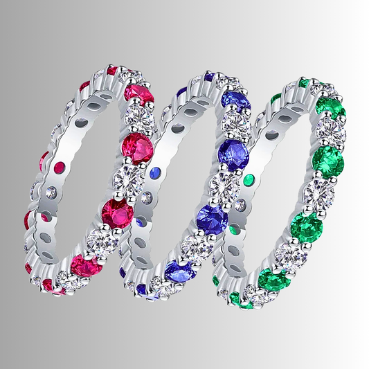 Eternity con Moissaniti Bicolore da mm 3,00