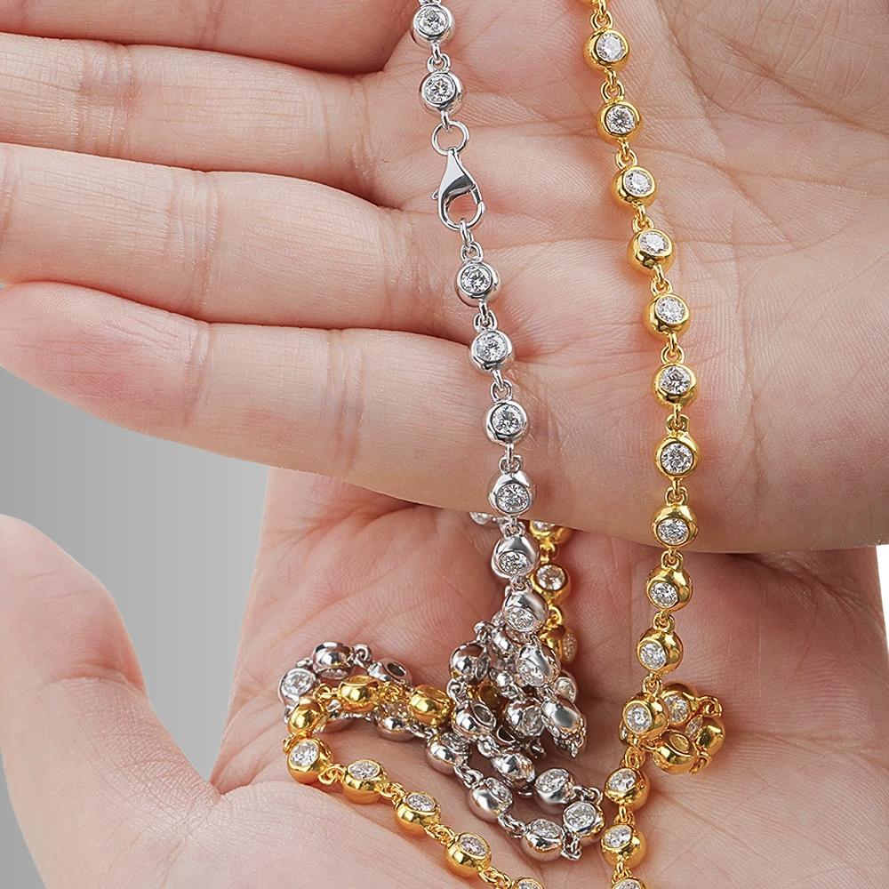 Collana con Castoni a Cipollina in Moissaniti