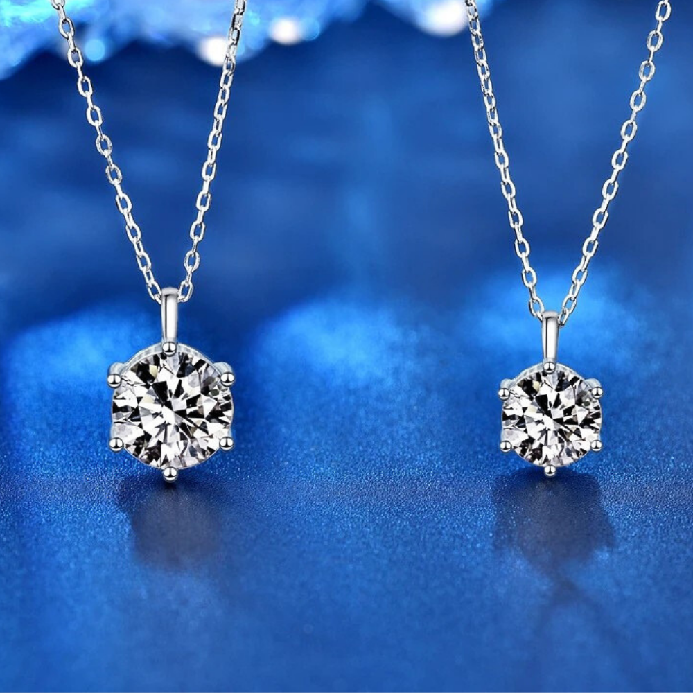 Collana con Ciondolo in Moissanite