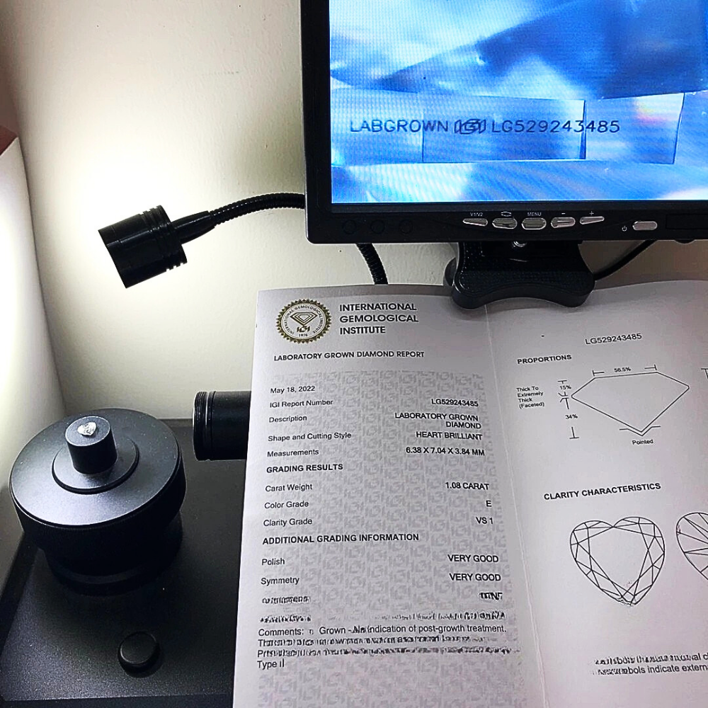 Diamanti Lab Grown Taglio Cuore da ct 1,00 a ct 5,00