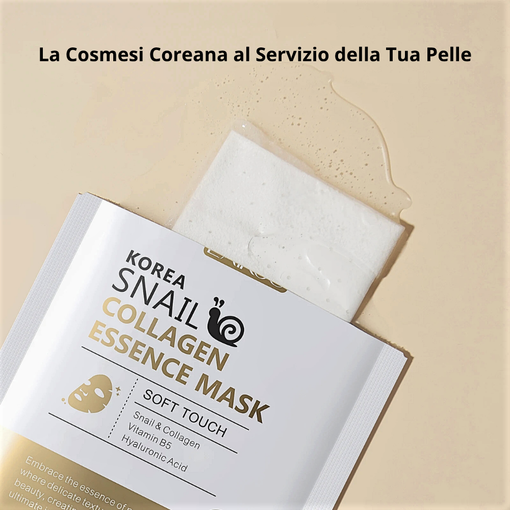 Maschera al Collagene di Bava di Lumaca e Acido Ialuronico