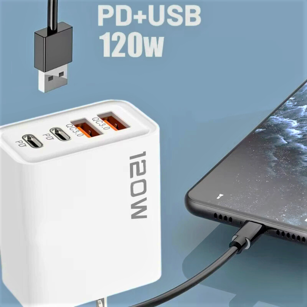 Caricabatterie 120W a 4 Porte