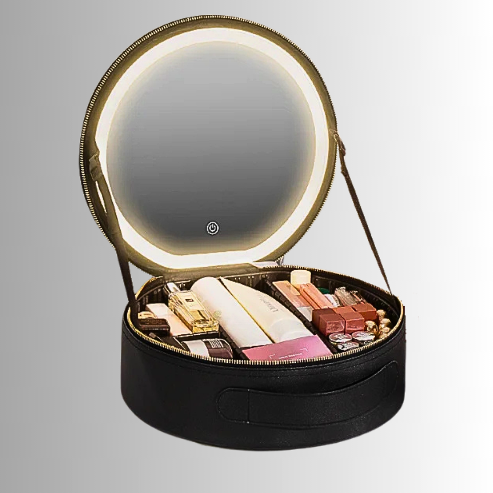 Borsa Make Up da Viaggio con Specchio Illuminato e Power Bank
