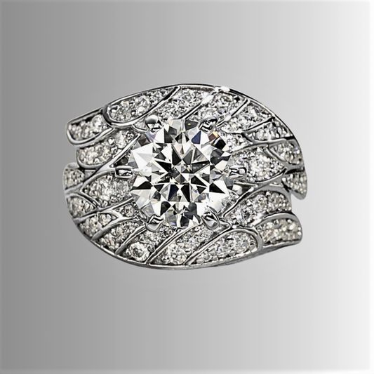 Fascia con Moissanite Certificata D Color  VVS1 di Ct 4,00