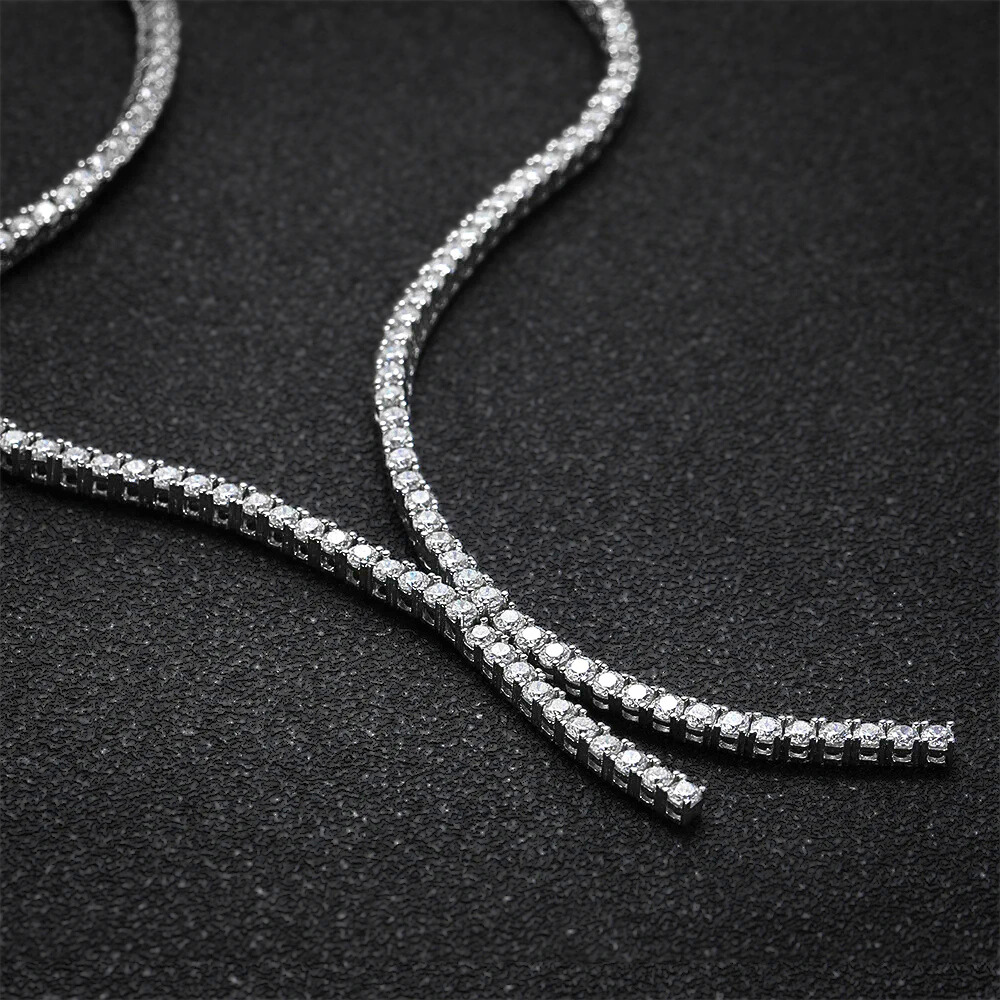Collana Tennis Pendente con Moissaniti