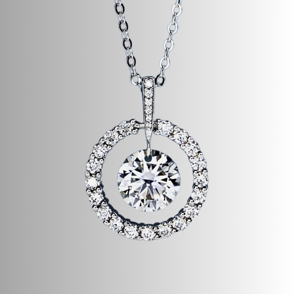 Collana con Ciondolo di Moissaniti per ct 3,79
