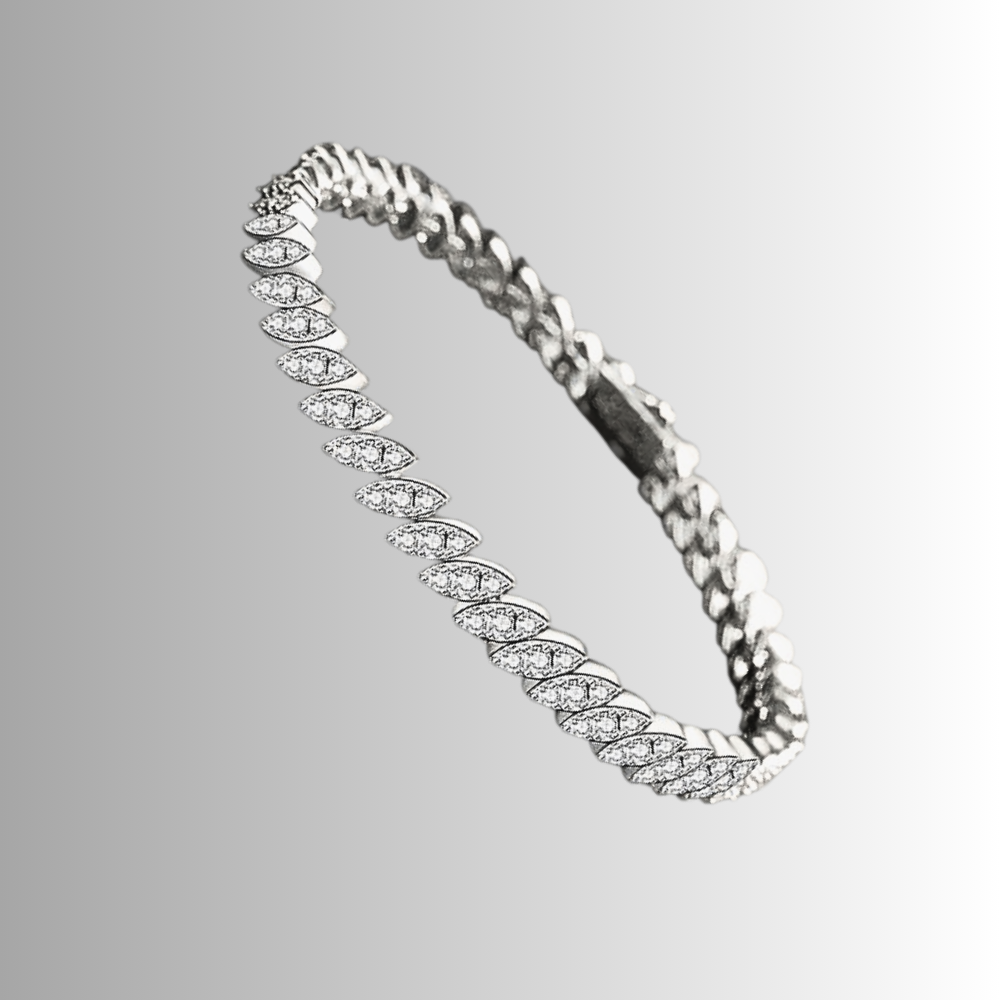 Bracciale Tennis a Foglie di Moissaniti
