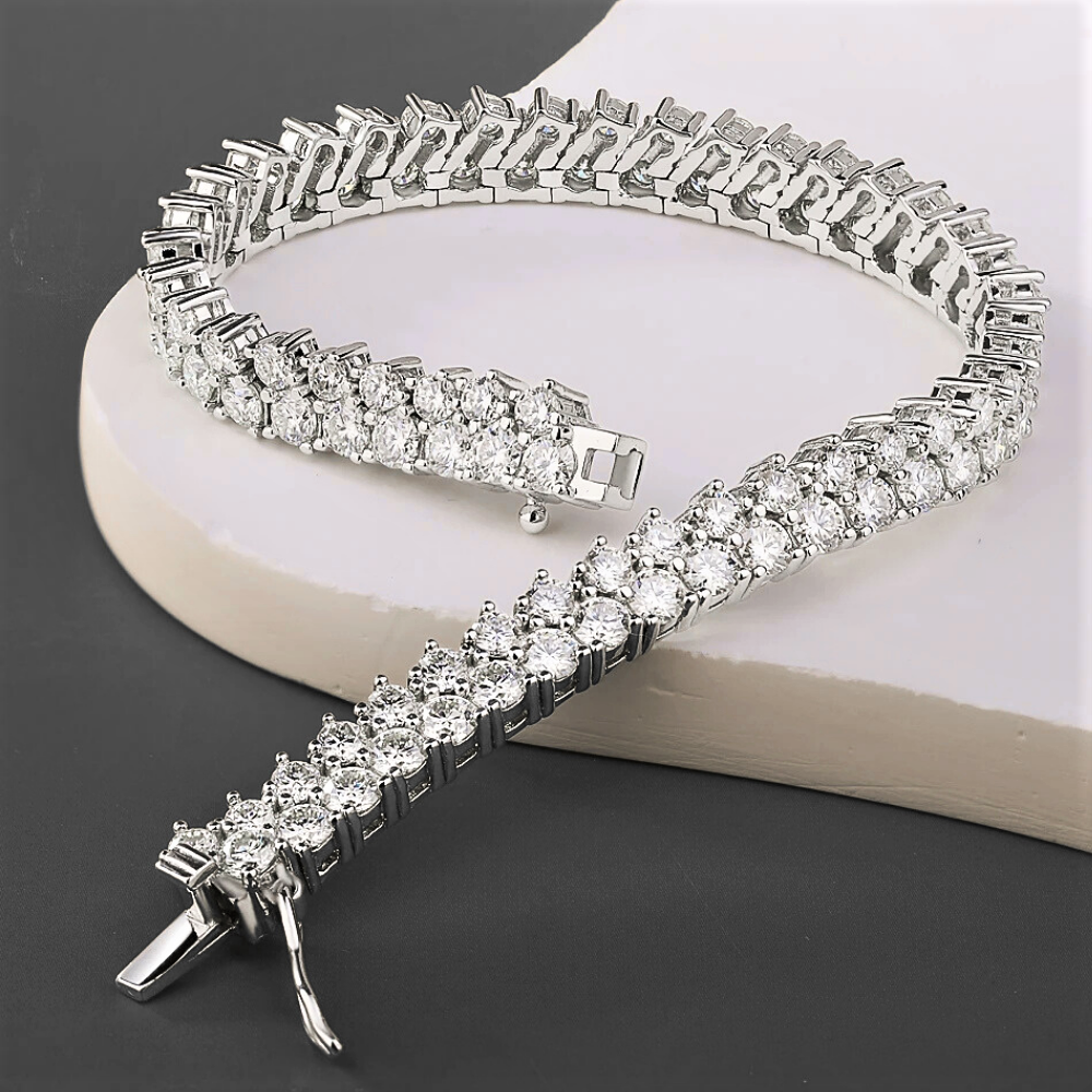 Bracciale a 2 File sfalsate di Moissaniti