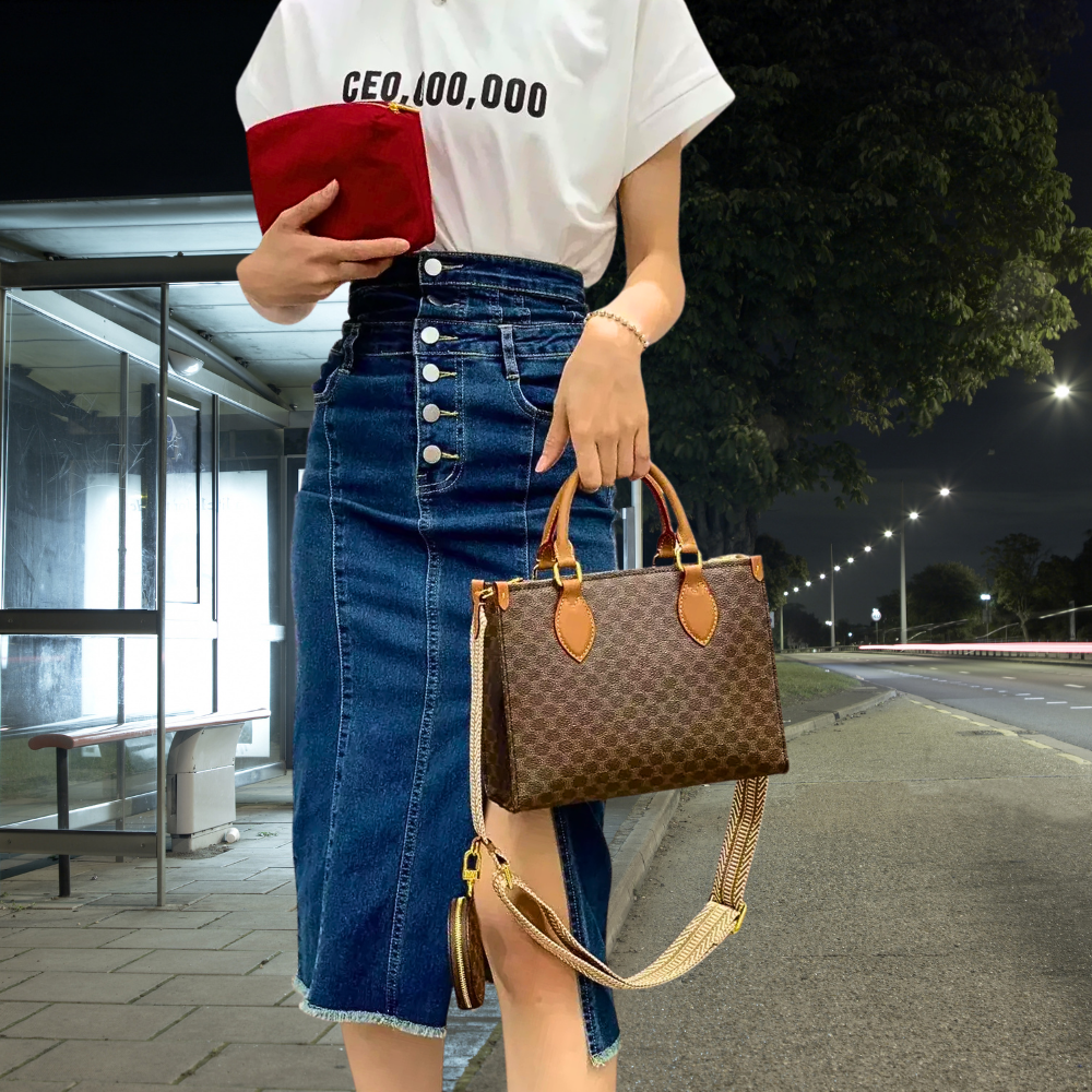 Borsa Tote in Fiore di Vitellino