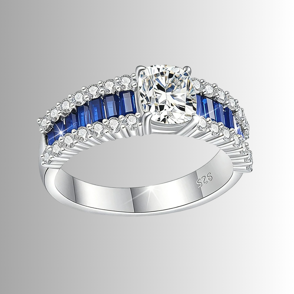 Fascetta con Moissanite Taglio Cuscino per ct 1.50