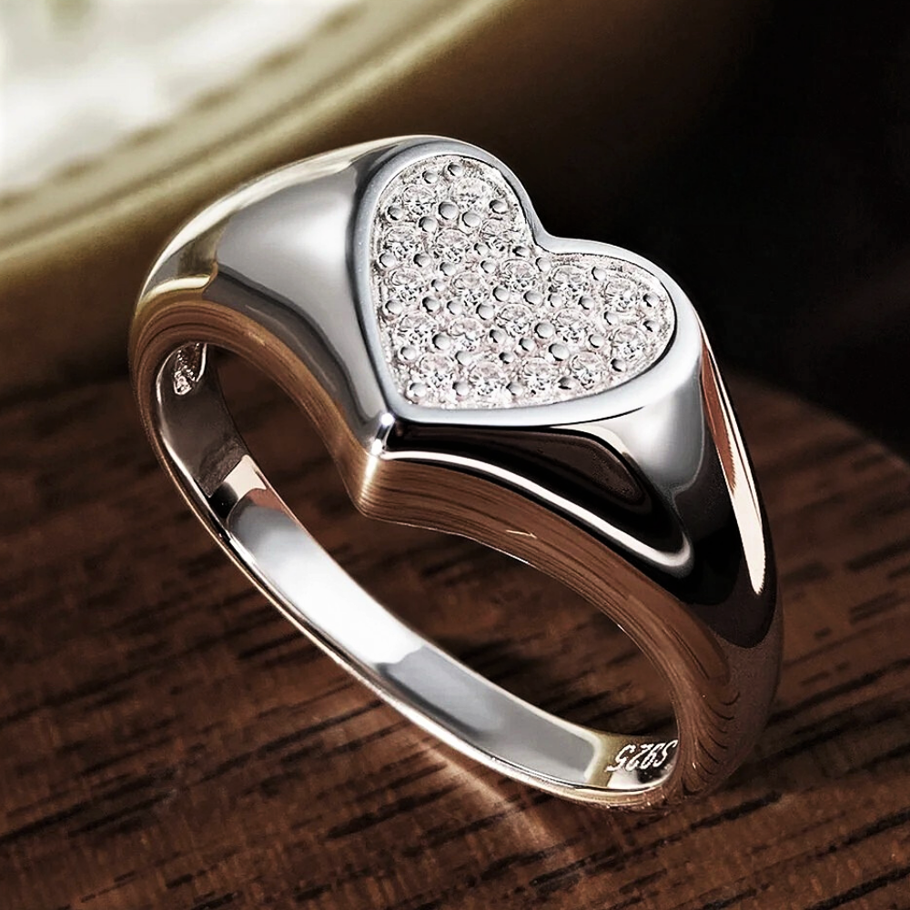 Fascetta a Cuore con Moissaniti Certificate