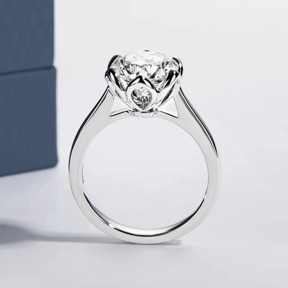 Solitario con Moissanite di ct 3,00
