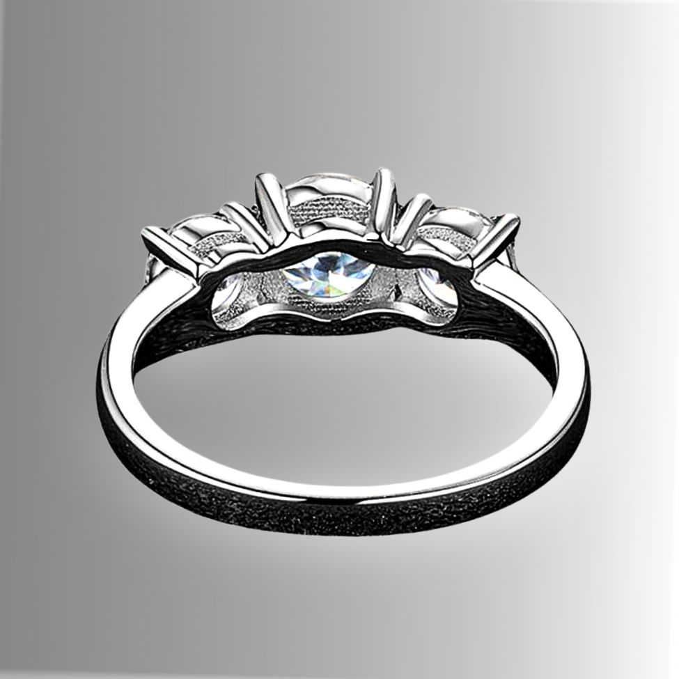 Trilogy con Moissanite Certificata da 2 o 4 Carati